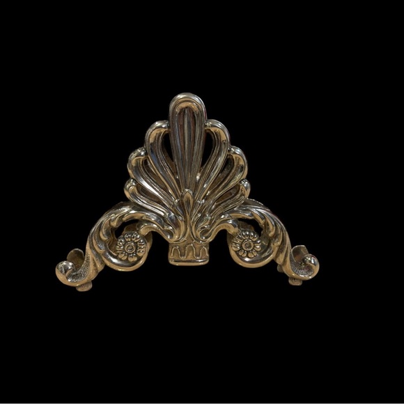 Vintage Ornate Silver Metal Knife Holder Hollywood Regency Kitchen Decor - Picture 1 of 5